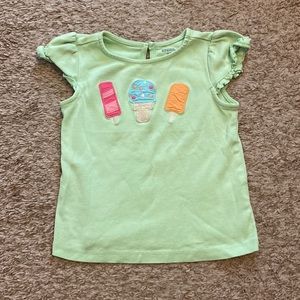 🎉5 for $25🎉 Gymboree green ice cream treat shirt